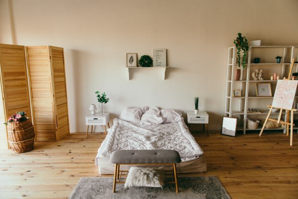 Wooden Folding Screen Divider